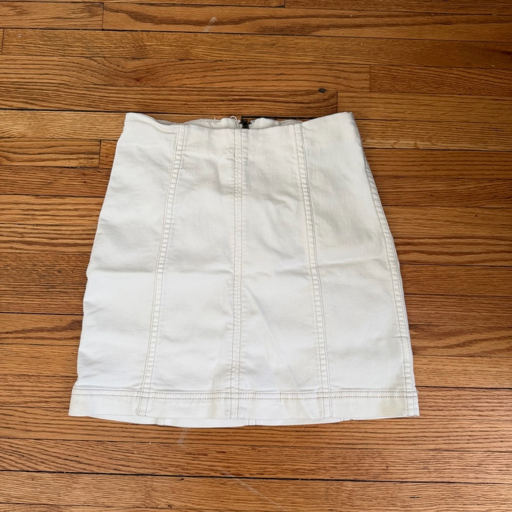 Free People White Mini Skirt